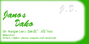 janos dako business card